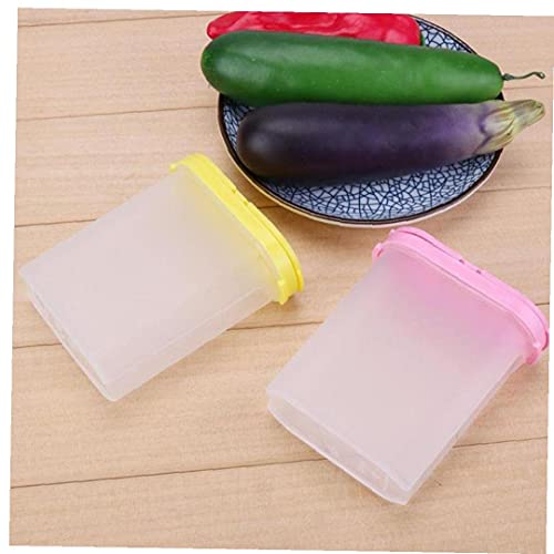 Spice Jar, Kruidencontainer Box Creature Opslag Transparante keukenbenodigdheden met dubbele deksels 250 ml geel - Image 5