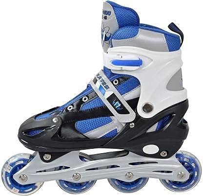 Kids Inline Skates with Led Light Up Wheels, Adjustable 4 Sizes Roller Skates for Boys & Girls 5-16 Years, Triple Protection Closure for Outdoor Fun
