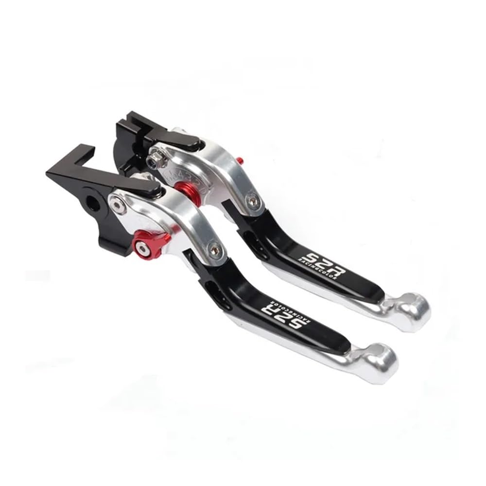 DJSHUOY Handlebar Brake Lever Motorcycle Accessories Modified Brake Clutch Lever Retractable Adjustable for FB Mondial HPS 125 HPS 300 Hipster(A-Silver)