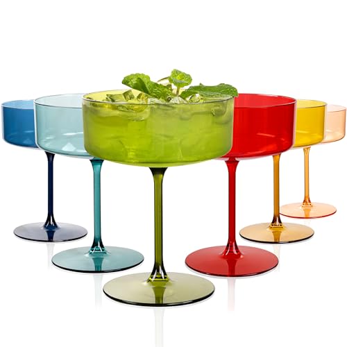 Ciaell 12PCS Plastic Martini Glasses - 10 Oz...