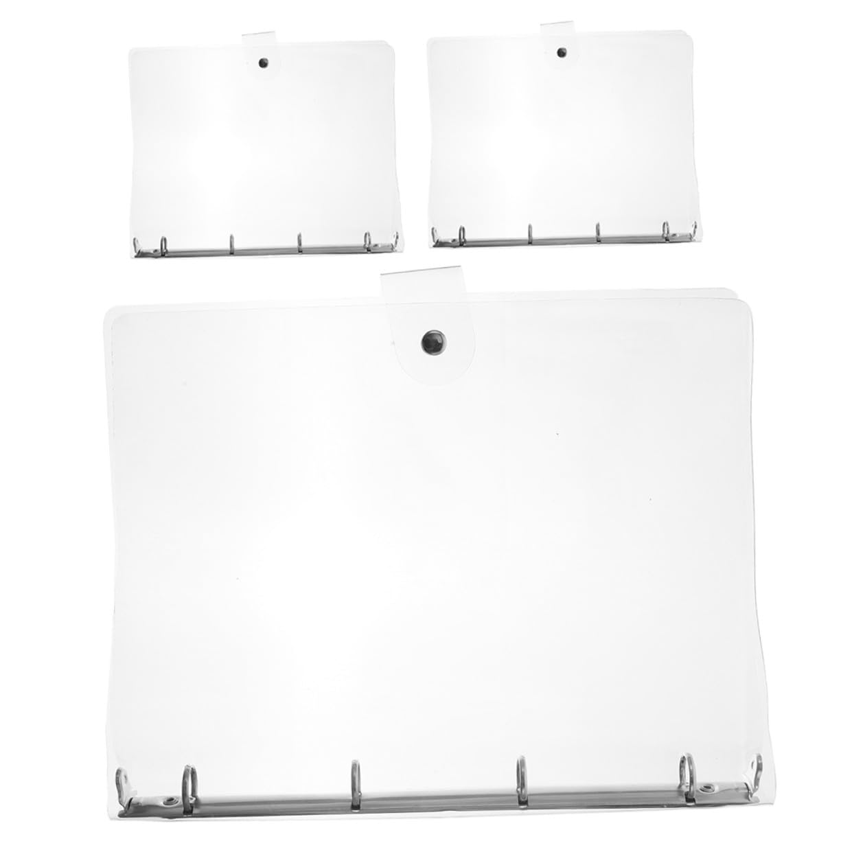 Cabilock 3 pezzi Cartelline Trasparenti Portadocumenti in Plastica Durevole Organizer Musicale e Notebook Binder per Ufficio Casa e Scuola