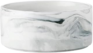 Pet Bowl Double Pet Bowls Dogs Cats Food Feeder Waterer Fixed Raised Elevated Tray Small Medium Ceramic Wood Fashion Durable Non-Spill Dog Dishes (Color : Grey)