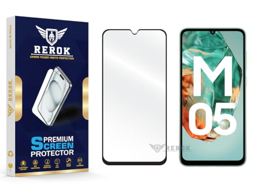 Image of Gorilla Tempered Glass Screen Protector Compatible with Samsung Galaxy M05 [Pack of 1] | Edge-to-Edge, Bubble-Free, Case Friendly, Easy Installation Kit