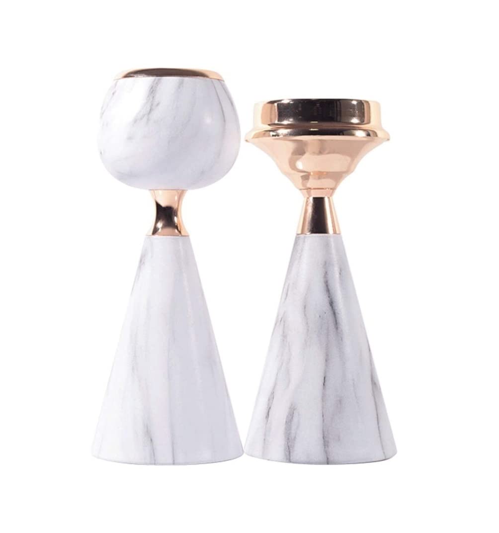 metal candlesticks, Candelabra Candlestick 2-Pack Candle Stand Modern Wrought Iron Holder Imitation Metal for Wedding Dinning Party