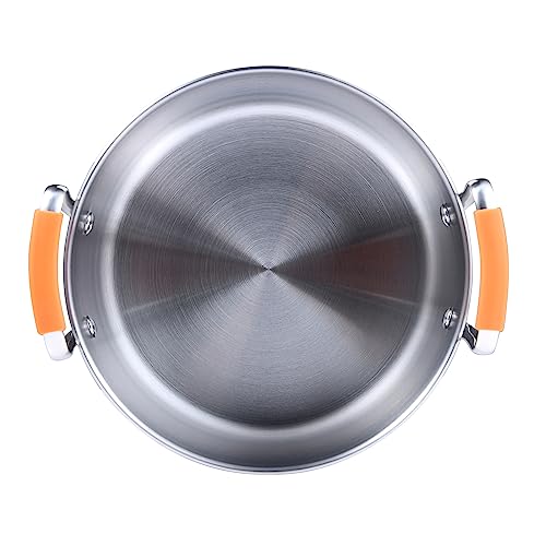San Ignacio Compact - Cacerola con Tapa de 20cm - Aluminio Forjado - Interior En Negro Pulido - Exterior En Acabado Mate - Lista para Inducción - Mango De Acero Inoxidable Detalle Color