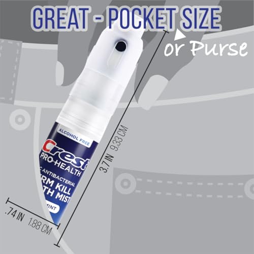Crest Pro-Health | Portable Alcohol-Free CPC Mist with Clean Mint Flavor | Instant Fresh Breath - 3 Count (0.24oz/7ml) Breath Spray - image 4