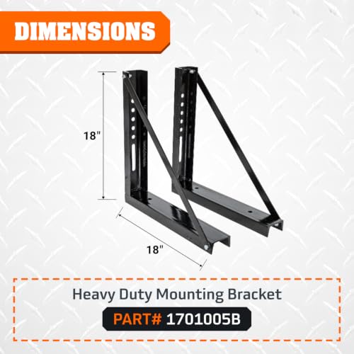 Image of Buyers Products 1701005B Underbody Truck Box Brackets 18 x 18 In Black