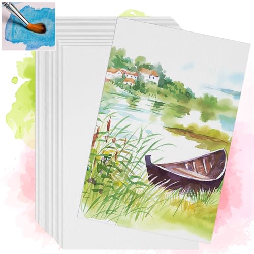 GZCZCC 150 Blatt Aquarellpapier A5 Postkarten Wasserfarben Papier...