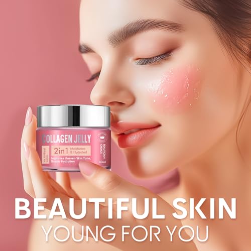 Collagen Jelly Cream, Freeze Dried Hydrolyzed Collagen Cream for Face, Moisturizing Cream for Reducing Fine Lines and Dullness, 60ml - Image 3