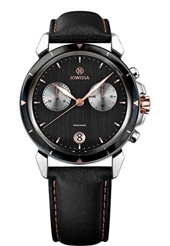 JOWISSA LeWy 6 Schweizer Herrenuhr J7.019.L Schwarz/Silber