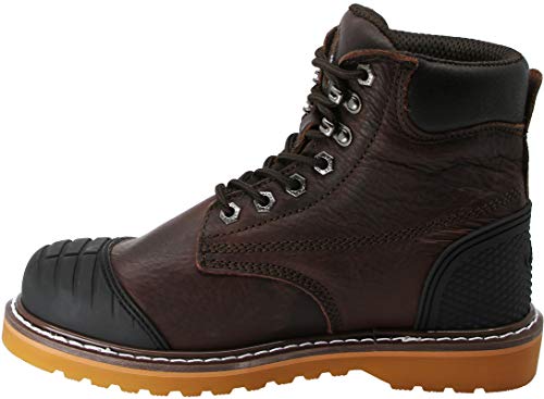 Cactus Men's 6278 6' Rubber Toe Guard Oil-Resistant Rubber Outsole Work Boot - Brown, Western Casual4