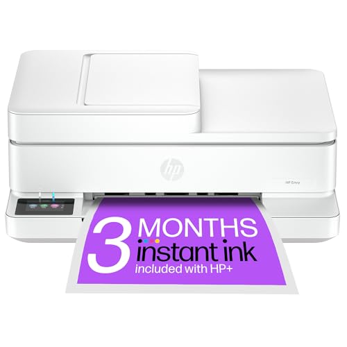 HP Envy 6530e All in One Printer | Perfect for Home | Colour | Wireless | Print Scan & Copy | 6 months free Instant Ink limited time only | Automatic Document Feeder | White