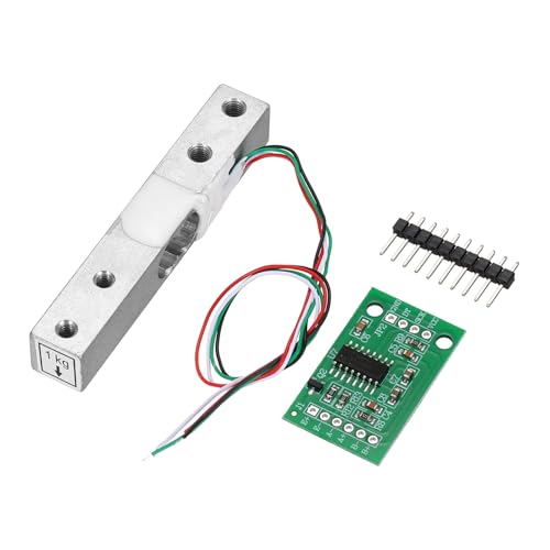 QUARKZMAN Sensor Peso Celda Carga Digital 1KG+Módulo HX711 A/D 20x33mm