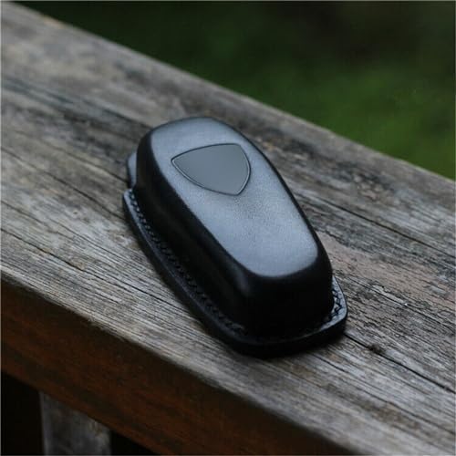 YIZMO Handmade Leather Car Remote Key Fob Case Cover Bag Holder Shell Skin Protector Keychain Compatible with New LAMBORGHINI Accessories