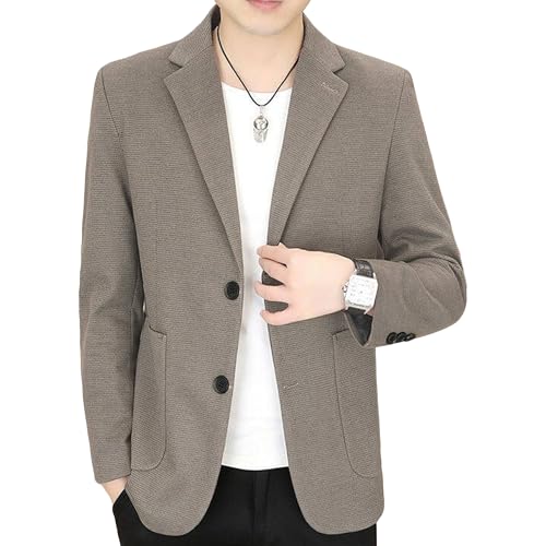 Mens Casual Blazer Slim Fit Suit Jacket Business Single-Breasted Suit Blazer Lightweight Business Sport Coats
