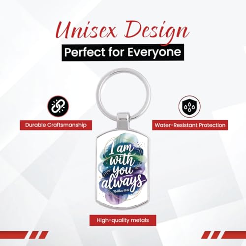Image of Stylish Metal Keychains with Permanent Glossy Print - Inspirational Quotes & Spiritual Designs - Perfect Key chains for loved ones, Personal Use, Gifts & Return Gifts