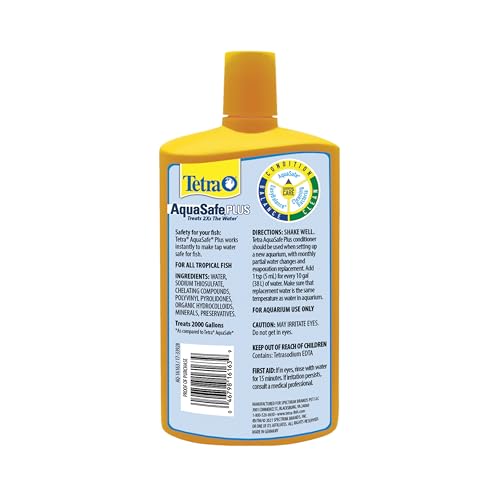 Image of Tetra AquaSafe Plus, Aquarium Water Conditioner and Dechlorinator, 33.8 Ounces