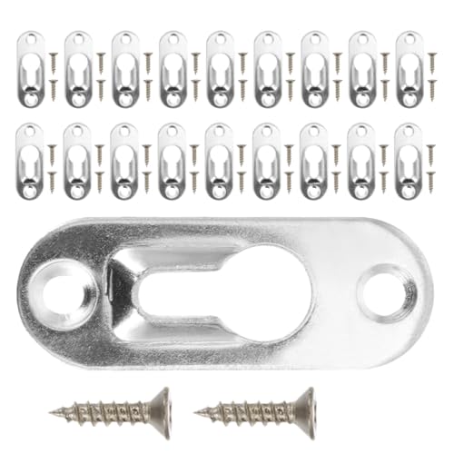 Hoement Accesorios para Colgar Cuadros Tornillos, Ganchos de Acero Resistentes para Panel Trasero, Soporte Oculto para Marcos Pesados, 30 Colgadores y 60 Tornillos, Montaje Rápido y