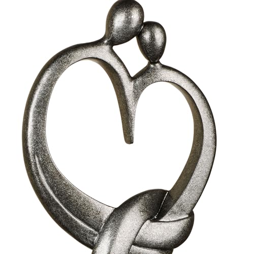Escultura Everlasting Love Plateada de Resina 20 Pulgadas miniatura 4