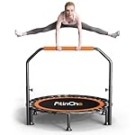 40"/48" Foldable Mini Trampoline Load 330lbs, Portable Exercise Rebounder with Durable Bungee Band, Fitness Trampoline for Adults and Kids