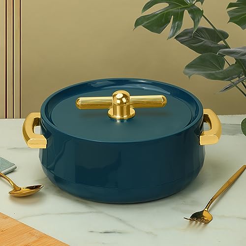 Selvel Elegance Inner Steel Casserole Set of 3 (1700ml, 1200ml, 600ml)|BPA Free|Advanced P.U. Insulation|Keeps Food hot & Fresh Chapati, Roti, Biryani and More (Emerald Green)