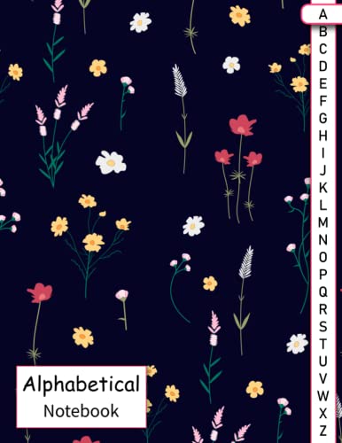 Alphabetical Notebook: 4 pages per letter / A4 Size /105 pages. Large Lined-Journal Organizer with A-Z Printed, Alphabetic Notebook. a4 notebook ... Writing Note Taking Diary and Planner