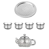 Plateaux à thé pour le service : vous pouvez déguster une variété de thés, de vins ou de boissons avec ce service à thé et sa bouilloire