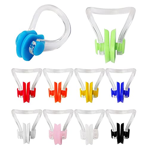 10 Pcs Nose Clips Swimming Silicone Nose Plugs Kids Swimming Nose Clip