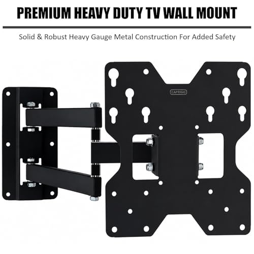 Image of Caprigo Full Motion TV Wall Mount Bracket for 23 to 42 Inch LED /HD /Smart TV's, Universal Heavy-Duty TV Stand for Wall with Swivel Rotation & Tilt Adjustments (M223)