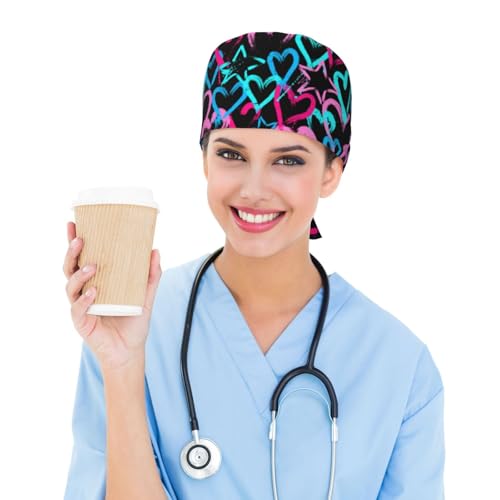 Image of Unisex Adjustable Surgical Sweatband - Elastic Bandage Cap - Scrub Caps for Nurse Working Cap