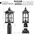 Darkaway Outdoor Post Lights, Exterior Post Lantern Lamp Waterproof Aluminum Housing Lamp with Seeded Glass, Fence Pole Deck Lighting for Garden Patio Pathway Driveway