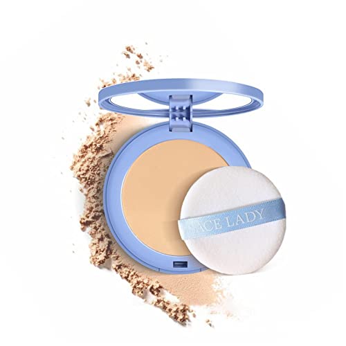 Face Powder,Oil Control Face Pressed Powder,Silk Soft Mist Powder Cake Long-Lasting Waterproof,Flawless Lightweight Face Cosmetics (Natural Beige) #TOP3