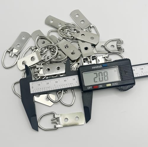 Image of D Ring Picture Hangers, Bulk Steel Small D Rings, Pro Quality D Rings, Picture Hang Solutions for Mirror, Clock, Decoration, Paintings, Artwork Picture