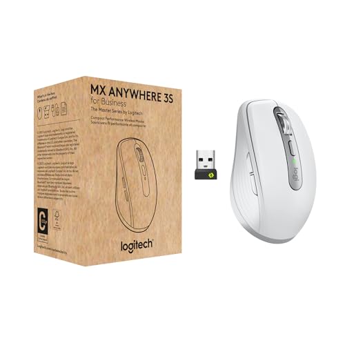 Logitech MX Anywhere 3S for Business, souris sans fil pour les professionnels - Windows/Mac//Linux, Bluetooth, clics discrets, Logi Bolt sécurisé, compacte,...