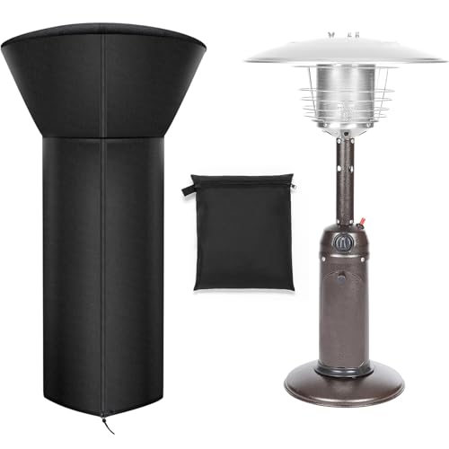 Tabletop Heater Cover, Heavy-duty and Weather-resistant Oxford Fabric, Waterproof , Dust-proof, Snow-proof, Windproof, with Zipper and Storage Bag for Mini Tabletop Patio Heater Covers