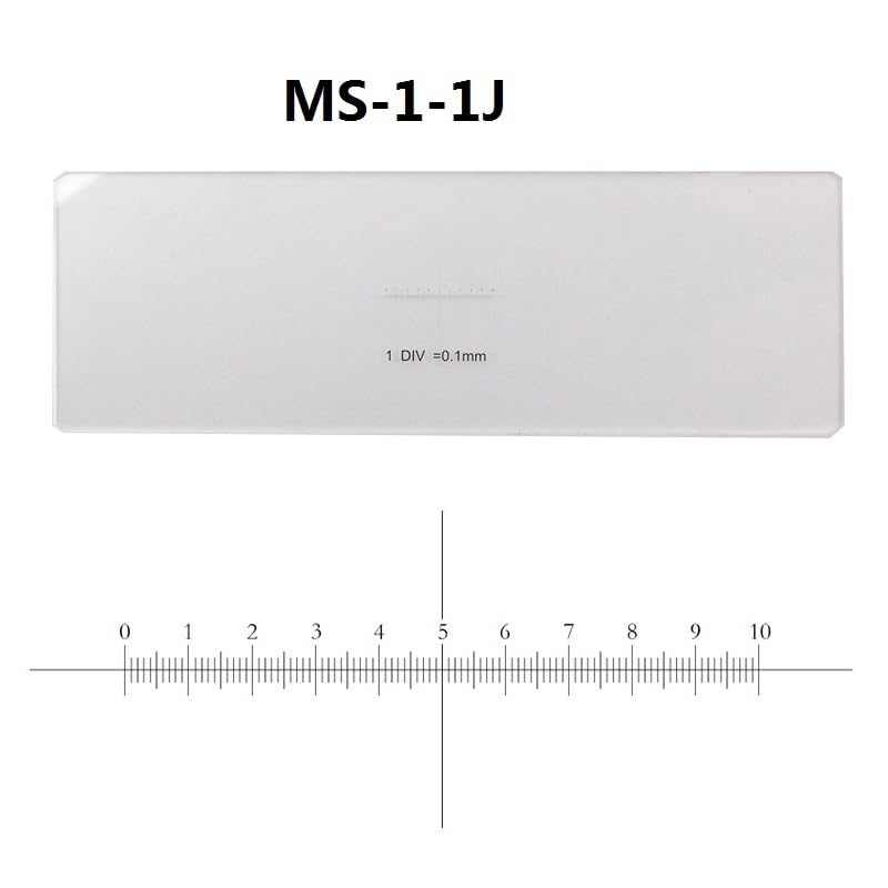 Microscope Microscope Calibration Stage Micrometer Slide Reticle Measuring Ruler for Stereo Biological Microscope(MS-1-1J)