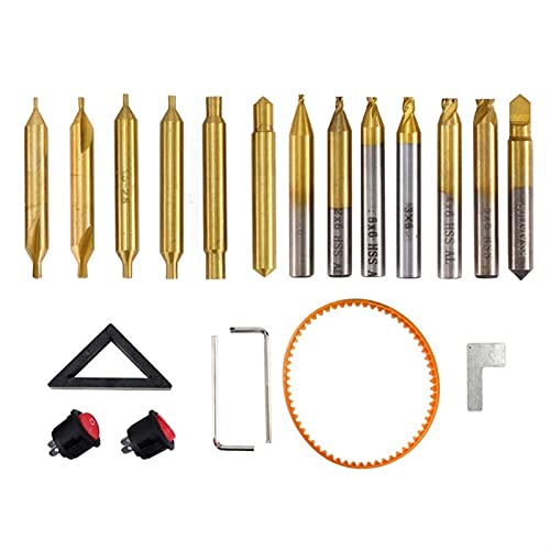 Tiempo DE ZUAN Cortador de fresado de Extremo Recubierto de Titanio de 20pcs for la máquina de Corte de Llave de Llave Vertical Piezas de la máquina de Copia Cover