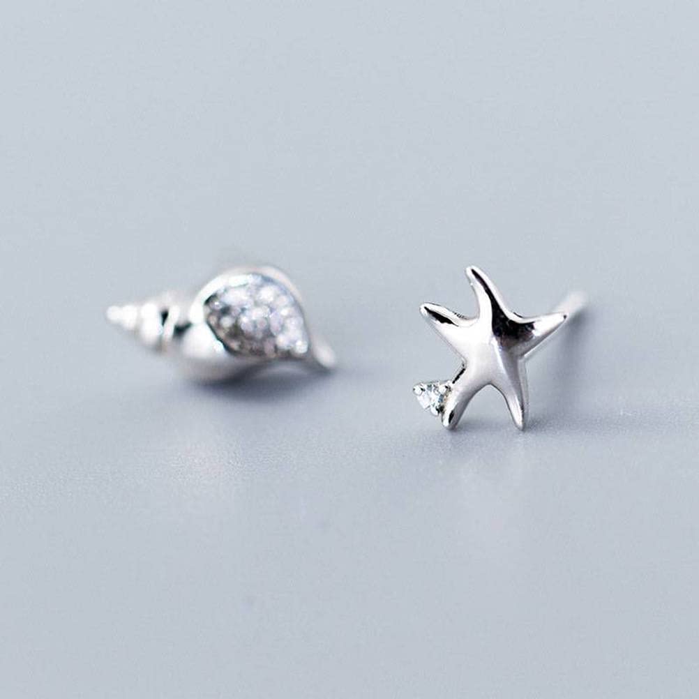 Boucles d'oreilles asymétriques en argent 925 avec diamants éclatants - 3