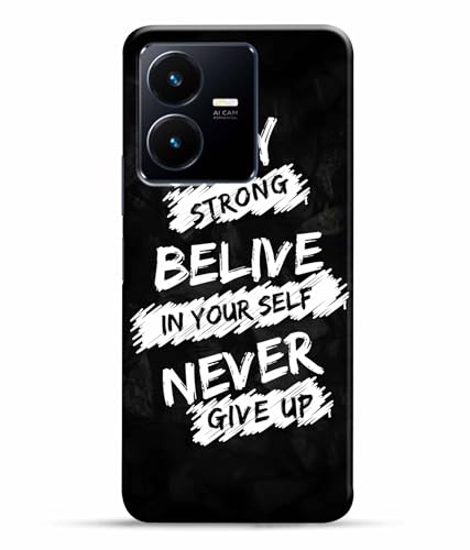 Image of Stay Strong Motivation Quotes Printed Hard Back Case Cover & Compatible for Vivo Y22 | Vivo Y22S | V2207 (Multicolor) - D1810