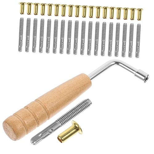 FUNOMOCYA 1 Set Lyre Harp Tuning Pin and Wrench Kit Durable Musical Instrument Parts for Precise Tuning Professional Accessory Set for Lyre Enthusiasts and Beginners