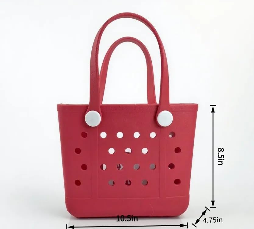 Small Beach Bag - Blowing Pink Bubbles - Lightweight, Washable, Durable - All Purpose EVA - for Beach, Pool, Boat, Work2