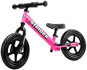 Strider - 12 Sport Kids Balance Bike, No Pedal Training Bicycle, Lightweight Frame, Flat-Free Tires, For Toddlers and Children Ages 18 Months to 5 Years Old, Pink
