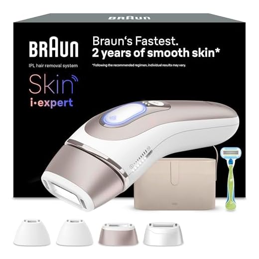 Braun Smart IPL 7 Skin i·expert – IPL Geräte Haarentfernung, Dauerhafte und Schmerzfreie Haarentfernung für Zuhause – inkl. Gratis App, Etui, Venus Rasierer, 4 smarte Aufsätze – PL7387, Weiß/Rosegold