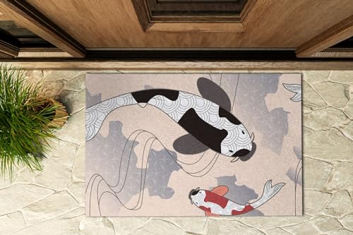 Tapis décoration extérieure Tulup résistant eau paillasson entrée 150x100 - 5