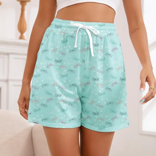 Image of American Trends 3 Pack Pajama Shorts Women Casual Elastic Waist Comfy Printed Sleep Lounge Shorts for Women PJ Bottoms