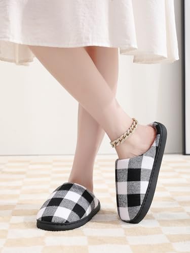 Image of Slippers for Women Men Fuzzy Memory Foam Slipper Fluffy Winter Soft Warm Slip On House Shoes
