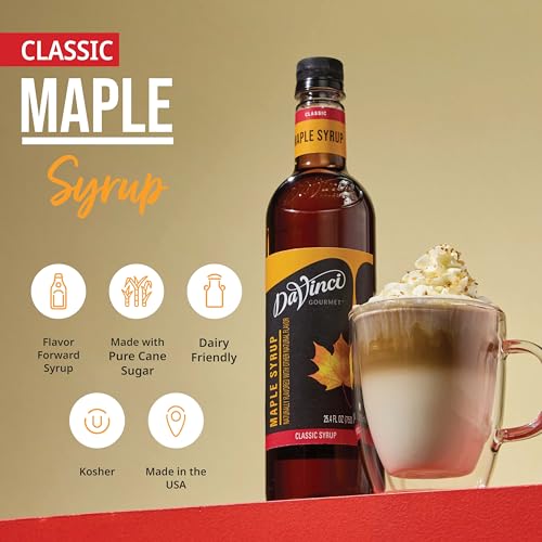 Image of DaVinci Gourmet Maple Syrup, 25.4 Fluid Ounces (Pack of 1)