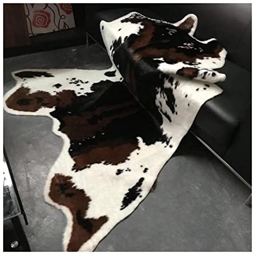 Alfombra Salon 170x220 cm Tamaño de gran tamaño Impreso de vaca Piel de cuero de piel de cuero de piel de cuero antideslizante antideslizante Alfombra de impresión animal for el hogar Alfombras