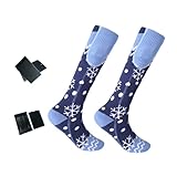 Hellery Beheizbare Socken, Warme Wintersocken für Kinder, Ideal für Outdoor Sportarten Wie Snowboarden Und Radfahren, Blau