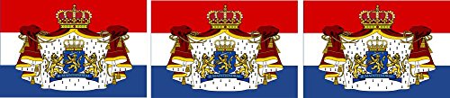 Etaia 2,5x4 cm - 3X Mini Aufkleber Fahne/Flagge der Niederlande Holland Wappen kleine Sticker Auto Fahrrad Motorrad Bike